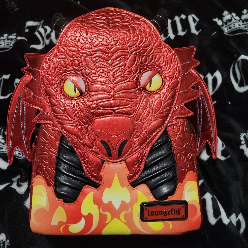 Loungefly Fiery Red Dragon Bam Exclusive Mini Backpack